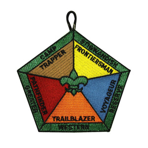Scout Pentagram Badge Patch Weblos Boy Scouts Embroidered Iron On Applique