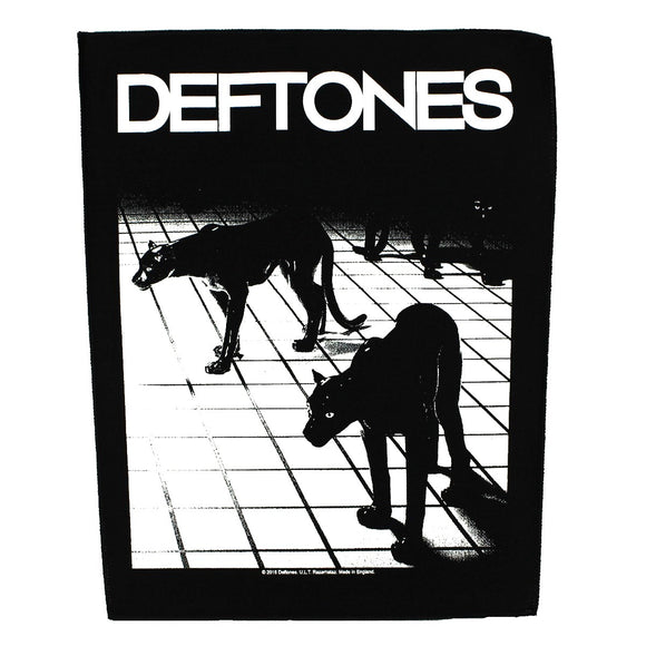 XLG Deftones Black Panther Back Patch Band Alternative Metal Sew On Applique