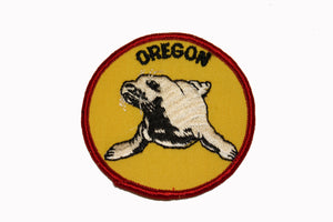 FB067B Oregon Sea Lion Red Border Embroidered Applique Travel Souvenir Patch FD