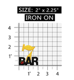 ID 0074B Bar Seven 7 Winning Patch Slots Gamble Embroidered Iron On Applique