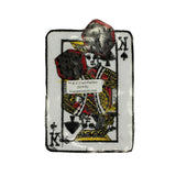 ID 0093 King Of Spades Patch Dice Card Gamble Casino Poker Hand Iron On Applique