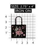 ID 0136 Sock hop Purse Patch 50s Handbag Fashion Embroidered Iron On Applique