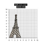 ID 0146 Eiffel Tower Patch France Paris Travel Embroidered Iron On Applique