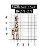 ID 0555Z Giraffe Standing Patch Zoo Animal Safari Embroidered  Iron On Applique