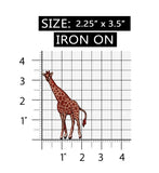 ID 0558 Wild Giraffe Patch African Safari Zoo Embroidered Iron On Applique