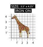ID 0559 Wild Animal Giraffe Patch African Safari Embroidered Iron On Applique