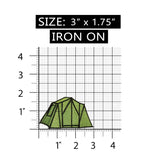 ID 0573 Camping Tent Patch Scout Pop Up Camp Nature Embroidered Iron On Applique