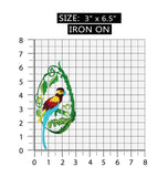 ID 0614 Parrot Macaw Bird Embroidered Iron On Applique Patch