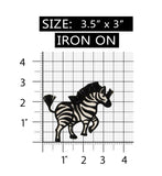 ID 0629AB Set of 2 Wild Zebra Patches Zoo Animal Embroidered Iron On Applique