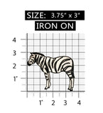 ID 0637 Wild Zebra Patch Stripe Horse African Zoo Embroidered Iron On Applique