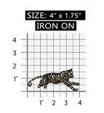 ID 0647 Snow Leopard Running Patch Artic Cat Hunt Embroidered Iron On Applique