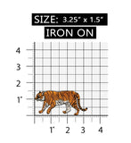 ID 0655AB Set of 2 Circus Bengal Tiger Patches Zoo Embroidered Iron On Applique