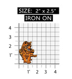ID 0659AB Set of 2 Circus Tiger Patches Bengal Zoo Embroidered Iron On Applique