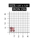 ID 0721A Cartoon Pig Cutout Patch Farm Animal Pet Embroidered Iron On Applique