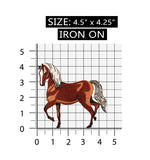 ID 0724 Show Horse Prancing Patch Farm Animal Pony Embroidered Iron On Applique