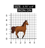 ID 0726Y Wild Horse Running Patch Farm Animal Mare Embroidered Iron On Applique