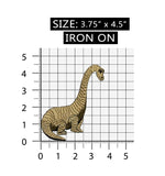 ID 0778A Long Neck Dinosaur Patch Brachiosaurus Mom Embroidered Iron On Applique