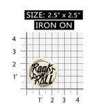 ID 0786 Rock N Roll Patch Retro Record Music Dance Embroidered Iron On Applique