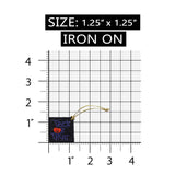 ID 0839C Trick Or Treat Badge Patch Halloween Tag Embroidered Iron On Applique