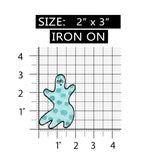 ID 0880 Polka Dot Ghost Patch Boo Halloween Costume Embroidered Iron On Applique