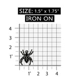 ID 0925 Black Widow Spider Patch Halloween Symbol Embroidered Iron On Applique