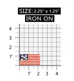 ID 1038 America Flag Beaded Patch Patriotic Craft Embroidered Iron On Applique