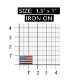 ID 1048 Lot of 4 American Flags Patches Patriotic Embroidered Iron On Applique