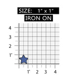 ID 1054B Blue Patriotic Star Patch America Craft Embroidered Iron On Applique
