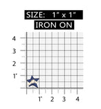 ID 1058AB Set of 2 Patriotic Star Patch Decoration Embroidered Iron On Applique