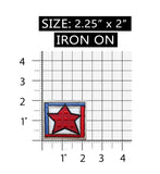 ID 1071A Patriotic Star Badge Patch America Craft Embroidered Iron On Applique