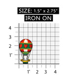 ID 1106B Multicolor Hot Air Balloon Patch Embroidered Iron On Applique