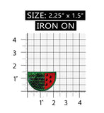 ID 1222B Watermelon With Sequin Patch Summer Food Embroidered Iron On Applique