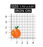 ID 1235A Orange Symbol Patch Fresh Fruit Summer Snack Vinyl Iron On Applique
