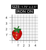 ID 1235C Strawberry Symbol Patch Fresh Fruit Summer Snack Vinyl Iron On Applique