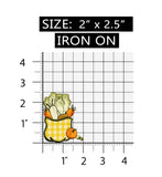 ID 1305 Groceries Plaid Bag Patch Vegetables Stew Embroidered Iron On Applique