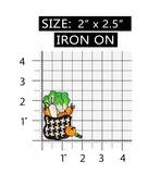 ID 1308 Groceries Checkered Bag Patch Vegetables Embroidered Iron On Applique
