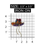 ID 1344 Cowboy Cowgirl Hat Patch Fancy Western Wear Embroidered Iron On Applique