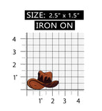 ID 1345 Cowboy Hat Patch 10 Gallon Ranch Cap Embroidered Iron On Applique