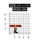 ID 1352 Boot Hanging On Strap Patch Western Cowboy Embroidered Iron On Applique