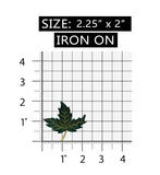 ID 1395 Spring Maple Leaf Patch Summer Grow Leaves Embroidered Iron On Applique