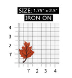 ID 1410 Maple Leaf Patch Fall Autumn Leaves Tree Embroidered Iron On Applique