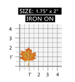ID 1414B Changing Color Leaf Patch Maple Tree Leave Embroidered Iron On Applique