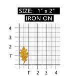 ID 1420C Golden Leaf Patch Fall Autumn Tree Falling Embroidered Iron On Applique