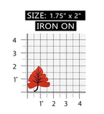 ID 1421ABC Set of 3 Autumn Leaf Patches Fall Tree Embroidered Iron On Applique