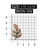 ID 1422Z Shiny Autumn Leaf Patch Fall Tree Leaves Embroidered Iron On Applique