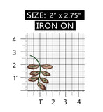 ID 1447 Branch With Leaves Patch Tree Plant Leaf Embroidered Iron On Applique