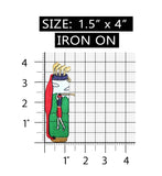 ID 1517 Golf Swing Scene Club Bag Patch Equipment Embroidered Iron On Applique