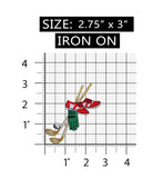 ID 1523 Golf Equipment Patch Golfer Shoes Clubs Embroidered Iron On Applique