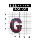 ID 1593A-D Set of 4 Plaid GOLF Letter Patches Hobby Sport Fan Iron On Applique