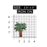 ID 1739Z Tropical Palm Tree Patch Coconut Plant Embroidered Iron On Applique
